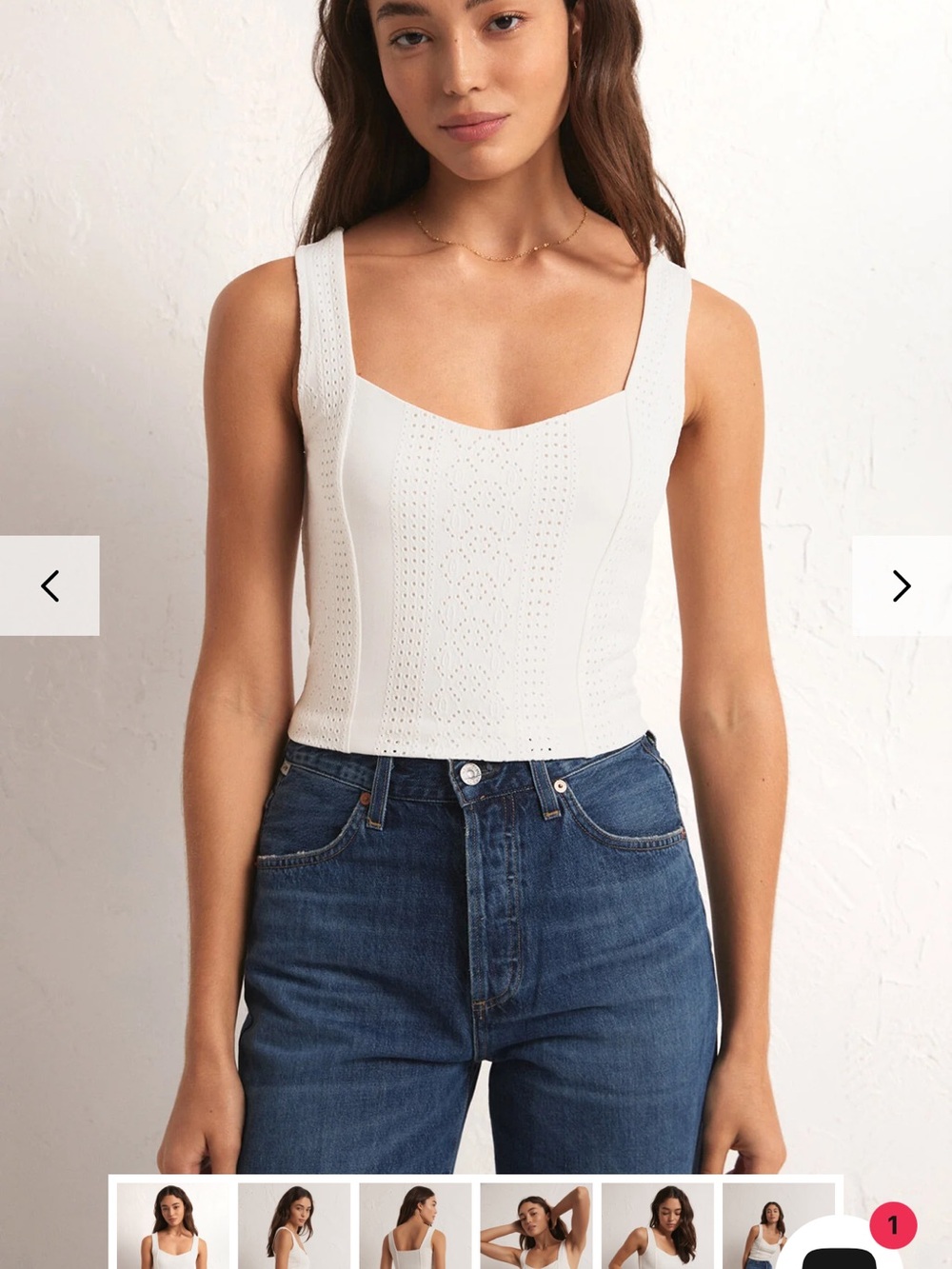 Z Supply - Zaria Knit Eyelet Top xs